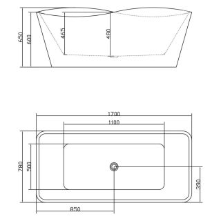 Акриловая ванна Swedbe Vita 8809 170x78см белый